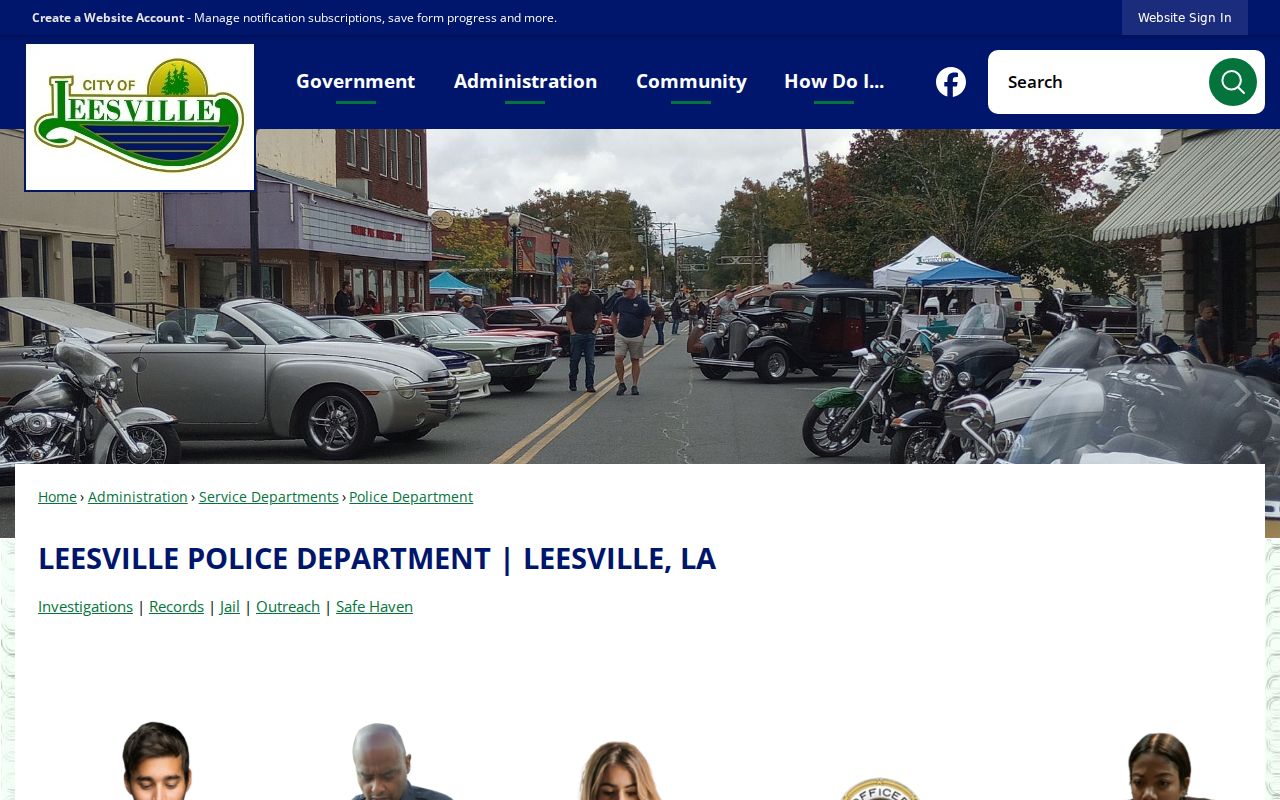 Leesville police department address and records division page for Leesville warrant records questions