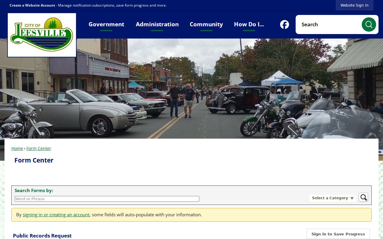 Vernon Parish municipal public records request form used for city warrant record requests